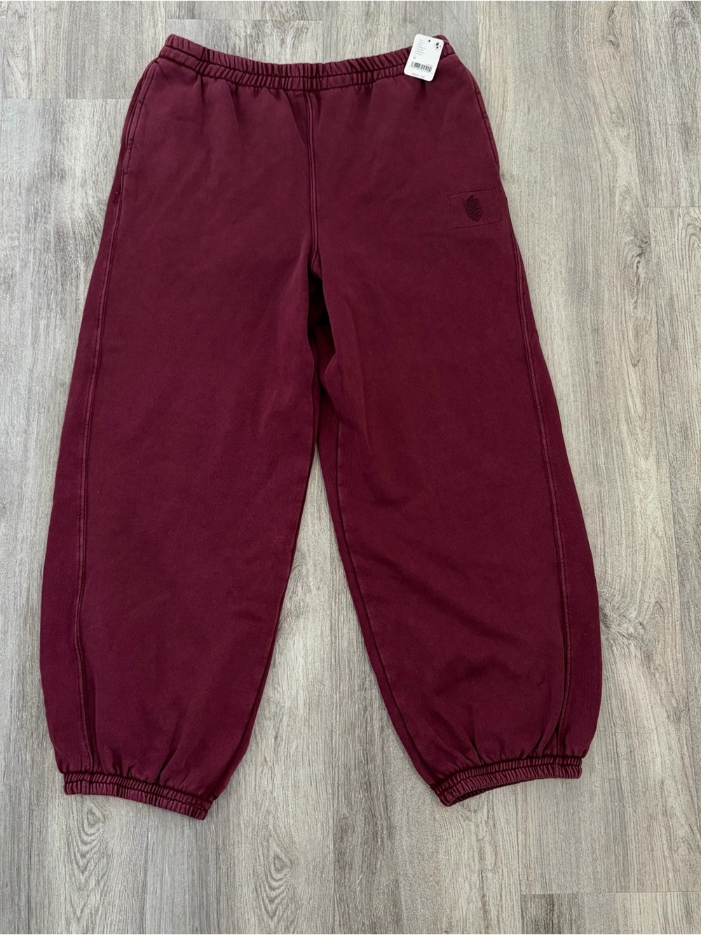 Free People Movement Sprint To The Finish Sweatpants Womens Size M Burgundy New